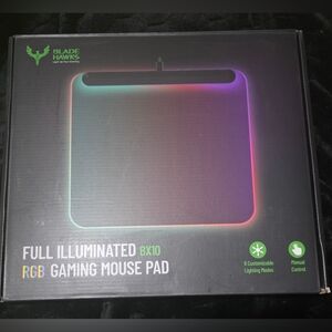 BladeHawks BX10 RGB Full Backlight Gaming Mouse Pad 13.4*12.2" NEW MSRP $39.99